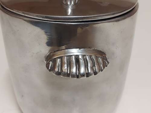 CARROL BOYES EARLY DESIGN SOLID AND HEAVY PEWTER LIDDED ICE BUCKET