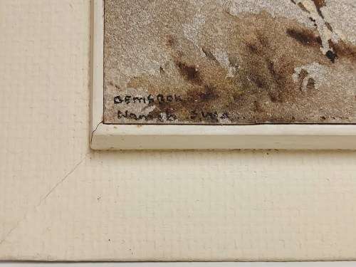 AMAZING FIND! RARE IVOR ROBERT -JONES (1913 - 1996) ORIGINAL GOUACHE PAINTING ON QUARTZITE STONE