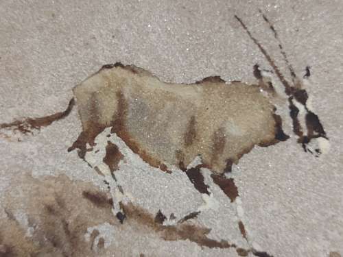 AMAZING FIND! RARE IVOR ROBERT -JONES (1913 - 1996) ORIGINAL GOUACHE PAINTING ON QUARTZITE STONE