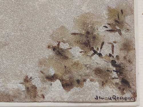 AMAZING FIND! RARE IVOR ROBERT -JONES (1913 - 1996) ORIGINAL GOUACHE PAINTING ON QUARTZITE STONE