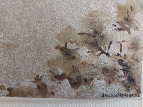 AMAZING FIND! RARE IVOR ROBERT -JONES (1913 - 1996) ORIGINAL GOUACHE PAINTING ON QUARTZITE STONE