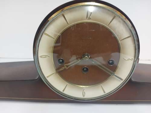 VINTAGE HERMLE MANTEL CLOCK IN WORKING CONDITION, MADE IN GERMANY AND WITH A  KEY