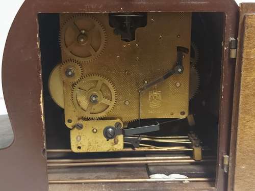 VINTAGE HERMLE MANTEL CLOCK IN WORKING CONDITION, MADE IN GERMANY AND WITH A  KEY