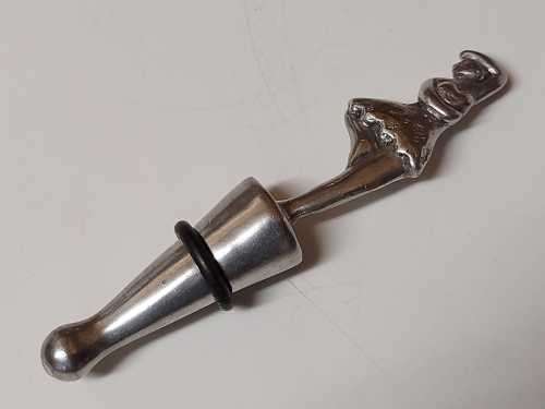CARROL BOYES FUNCTIONAL ART: VINTAGE RARE AND UNUSUAL PEWTER BALLERINA BOTTLE STOPPER