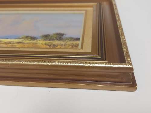 INVESTMENT ART: ORIGINAL FRANCOIS BADENHORST OIL ON BOARD PAINTING WITH A BEAUTIFUL FRAME