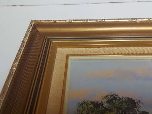 INVESTMENT ART: ORIGINAL FRANCOIS BADENHORST OIL ON BOARD PAINTING WITH A BEAUTIFUL FRAME