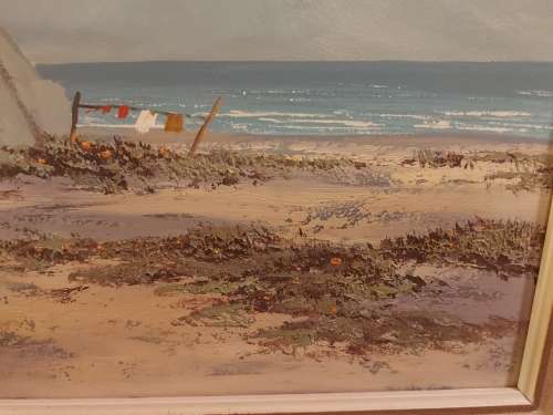 INVESTMENT ART: ORIGINAL DONITA BENZIEN LARGE OIL ON BOARD PAINTING WITH A BEAUTIFUL FRAME