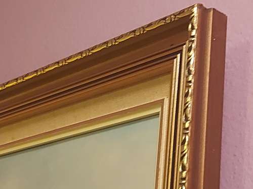 INVESTMENT ART: ORIGINAL DONITA BENZIEN LARGE OIL ON BOARD PAINTING WITH A BEAUTIFUL FRAME