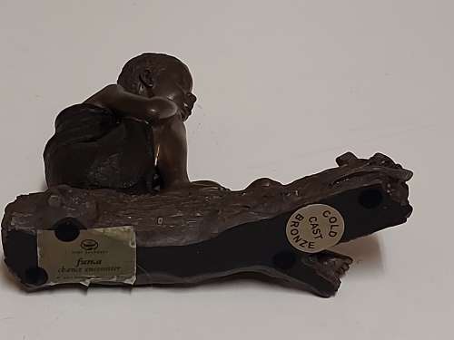 FUMA AFRICAN FIGURINE COLD CAST BRONZE SCULPTURE IN MINT CONDITION