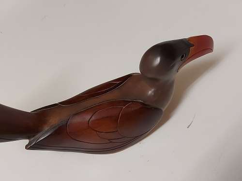 FEATHERS OF KNYSNA LIMITED EDITION 91 OF 975 CROWNED HORNBILL, HAND PAINTED AND CARVED IN KNYSNA