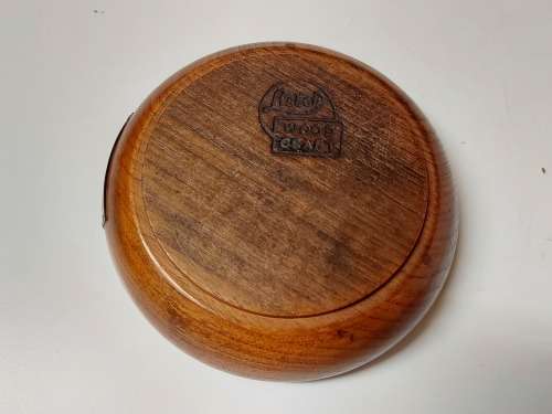 GREAT FIND!  HAND CARVED BOWL MADE FROM THE TEAK OF HMS GANGES OF THE ROYAL NAVY