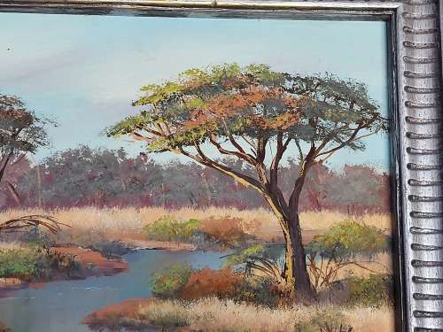 INVESTMENT ART: ORIGINAL W P GROBLER OIL ON BOARD LANDSCAPE PAINTING