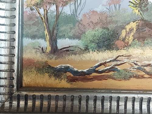 INVESTMENT ART: ORIGINAL W P GROBLER OIL ON BOARD LANDSCAPE PAINTING