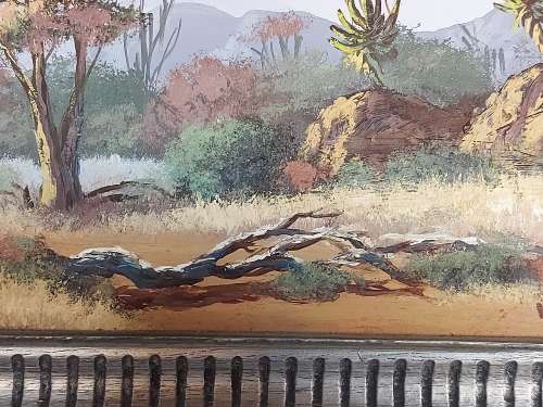 INVESTMENT ART: ORIGINAL W P GROBLER OIL ON BOARD LANDSCAPE PAINTING