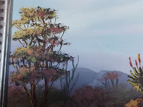 INVESTMENT ART: ORIGINAL W P GROBLER OIL ON BOARD LANDSCAPE PAINTING