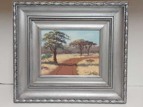 INVESTMENT ART: STUNNING ORIGINAL W P GROBLER OIL ON BOARD LANDSCAPE PAINTING