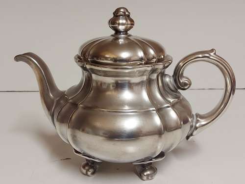 GREAT FIND! VINTAGE WMF ART NOUVEAU SILVER PLATED ON COPPER PORCELAIN LINED TEA POT
