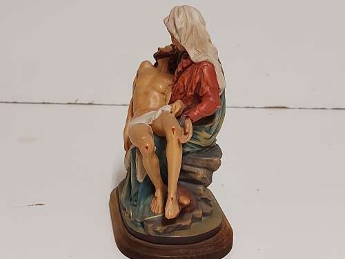 ULTRA RARE VINTAGE OTCO DESIGNER WOOD CARVED MADONNA AND JESUS SCULPTURE, MADE IN ITALY