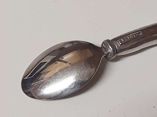 CARROL BOYES FUNCTIONAL ART: VINTAGE RARE AND UNUSUAL PEWTER AND STAINLESS STEEL SPOON