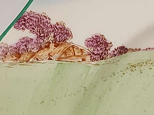 VINTAGE ROYAL DOULTON D 6312 HANGING PLATE DEPICTING A STUNNING LANDSCAPE ARTWORK