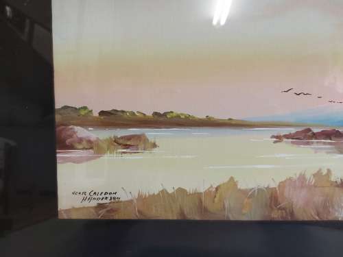 INVESTMENT ART: AWESOME ORIGINAL H ANDERSON WATER COLOUR ON BOARD PAINTING IN GREAT CONDITION