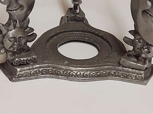BEAUTIFUL SILVER METAL AND GLASS AROMATHERAPY BURNER