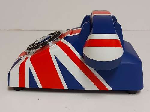 VINTAGE CLASSIC UNION JACK RETRO BRITISH DESIGN PUSH BUTTON TELEPHONE