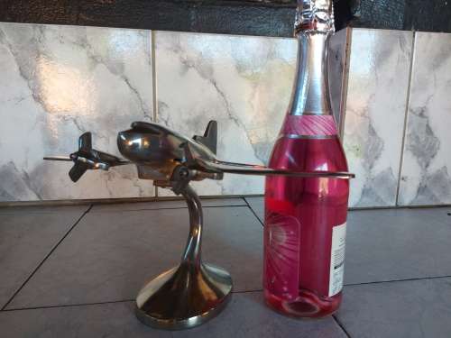 AWESOME VINTAGE POLISHED ALUMINIUM DISPLAY AIRPLANE