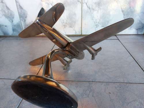 AWESOME VINTAGE POLISHED ALUMINIUM DISPLAY AIRPLANE