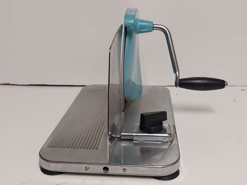 VINTAGE PINEWARE STAINLESS STEEL BREAD SLICER