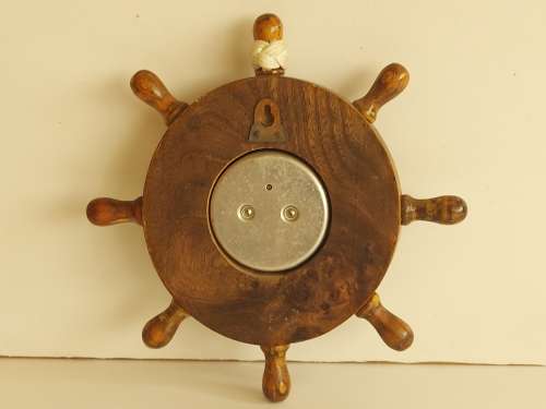 VINTAGE SHORTLAND SB BRITISH MADE HARDWOOD SHIPS BAROMETER.