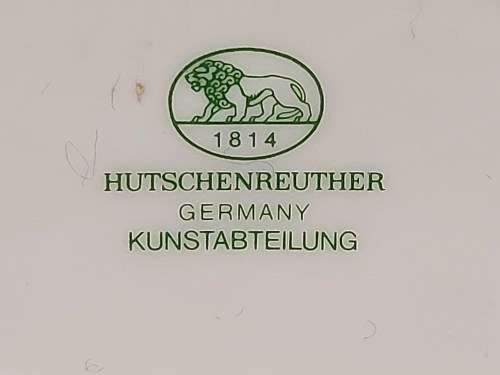 VINTAGE LORENZ HUTSCHENREUTHER KUNSTABTEILUNG GERMANY DAPPLED CHESTNUT PORCELAIN HORSE FIGURINE