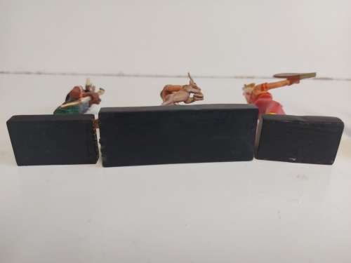 SET OF SIX MINIATURE MODELS OF ANCIENT EGYPTIANS,HI DEITIES