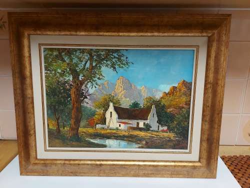 INVESTMENT ART: BEAUTIFUL ORIGINAL OIL ON BOARD PAINTING BY SOUTH AFRICAN ARTIST, J L FAURE