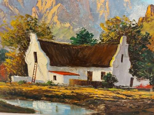 INVESTMENT ART: BEAUTIFUL ORIGINAL OIL ON BOARD PAINTING BY SOUTH AFRICAN ARTIST, J L FAURE