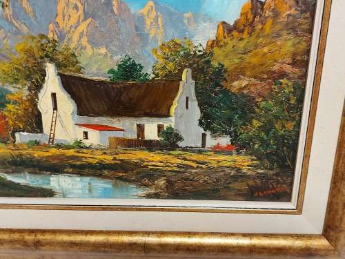INVESTMENT ART: BEAUTIFUL ORIGINAL OIL ON BOARD PAINTING BY SOUTH AFRICAN ARTIST, J L FAURE