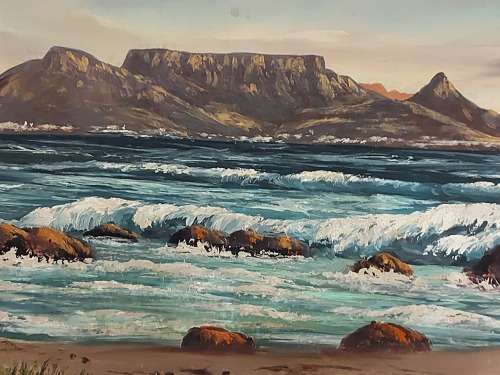 INVESTMENT ART: STUNNING ORIGINAL OIL ON BOARD PAINTING BY SOUTH AFRICAN ARTIST, E KORUB