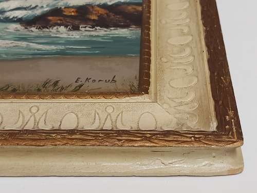 INVESTMENT ART: STUNNING ORIGINAL OIL ON BOARD PAINTING BY SOUTH AFRICAN ARTIST, E KORUB