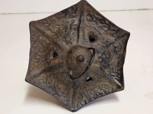VINTAGE 1940`S JAPANESE CAST IRON PAGODA CANDLE LANTERN