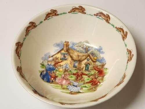 BEAUTIFUL ROYAL DOULTON BUNNYKINS ENGLISH FINE BONE CHINA PORRIDGE BOWL