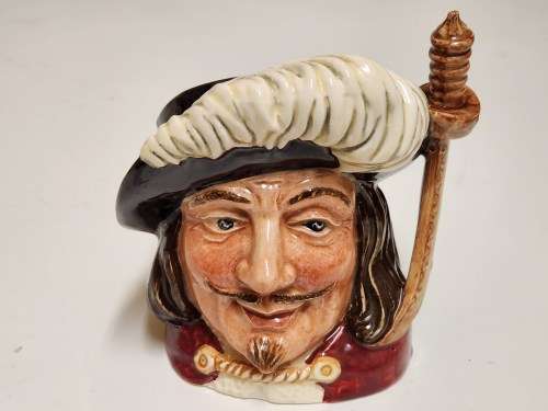 AWESOME ROYAL DOULTON `PORTHOS` (ONE OF THE THREE MUSKETEERS) TOBY JUG, D 6440