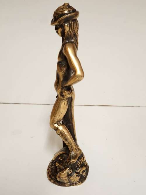 AWESOME FIND! RARE DONATELLO`S DAVID BRONZE SCULPTURE WITH THE HEAD OF GOLIATH UNDERFOOT