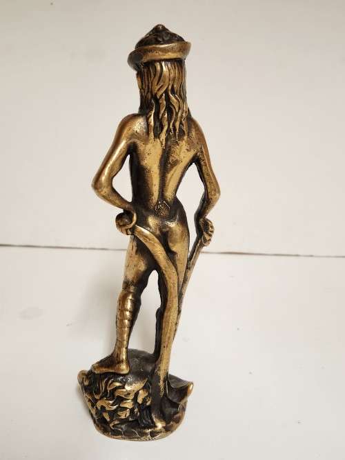 AWESOME FIND! RARE DONATELLO`S DAVID BRONZE SCULPTURE WITH THE HEAD OF GOLIATH UNDERFOOT