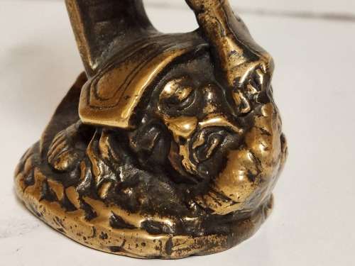 AWESOME FIND! RARE DONATELLO`S DAVID BRONZE SCULPTURE WITH THE HEAD OF GOLIATH UNDERFOOT