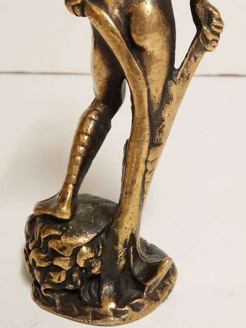 AWESOME FIND! RARE DONATELLO`S DAVID BRONZE SCULPTURE WITH THE HEAD OF GOLIATH UNDERFOOT