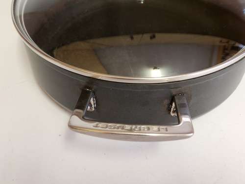 LE CREUSET BLACK IRON 26 CM PANHANDLE LIDDED POT