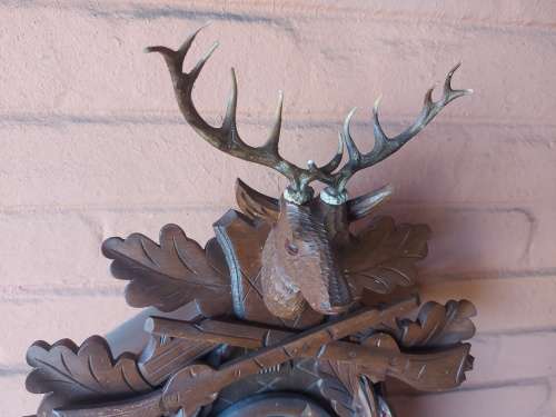 VINTAGE REGULA MADE IN GERMANY LARGE HUNTING CUCKOO CLOCK WITH AN AUGUST SCHWER MOVEMENT, NO CHAINS