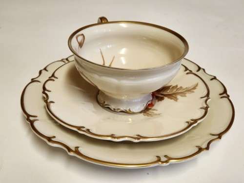 VINTAGE 1939 - 1965 HUTSCHENREUTHER SELB L.H.S BAVARIA GERMANY TEA TRIO