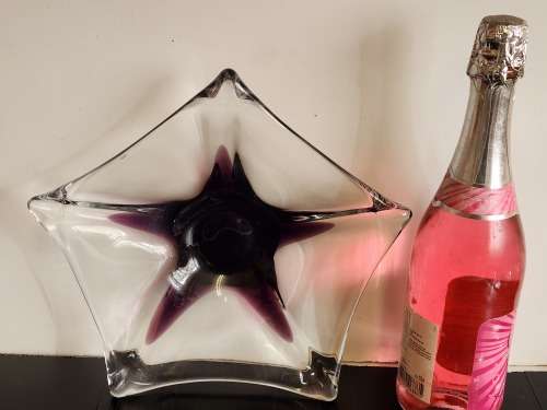 BEAUTIFUL MURANO STUDIO ART LARGE STARFISH BOWL, WEIGHING 1.185 KG
