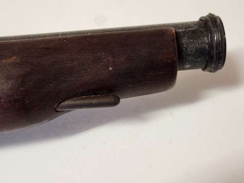 VINTAGE REPLICA FLINTLOCK PISTOL, HIGHLY DECORATED.